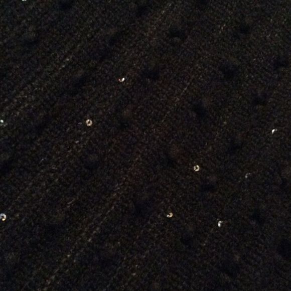 👀 💞knitted scarf💞black with sequins - Picture 4 of 4
